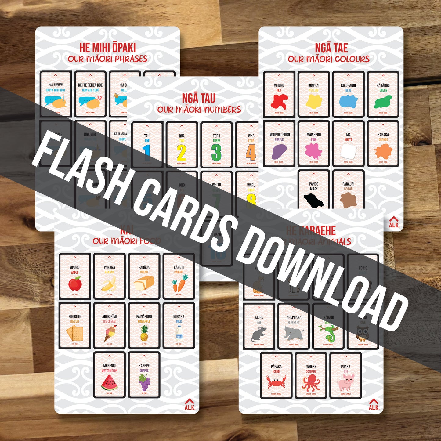 Maori Flash Card Sheets